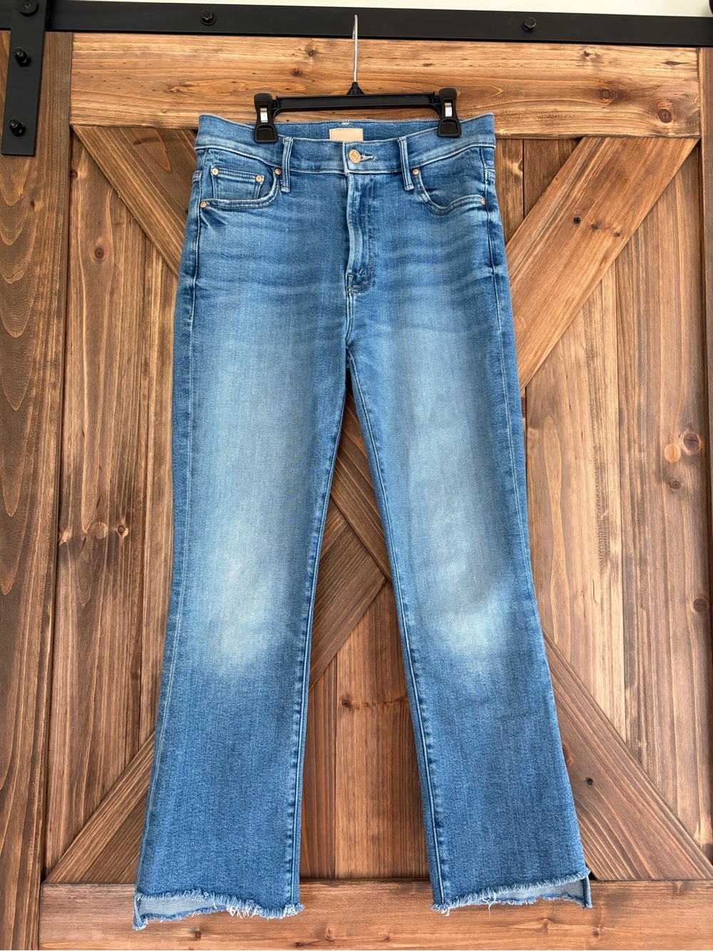 MOTHER The Insider Crop Step Fray Jeans. Monkey in the Middle. Size 28 - Picture 2 of 13